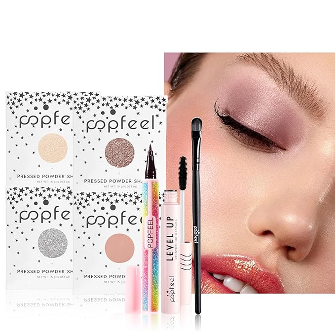 All in One Makeup Kit, Full Starter Essential Makeup Kit for Women Beginners Includes Foundation Concealer Lipgloss Mascara Eyeliner Pencil Powder Shadow Set