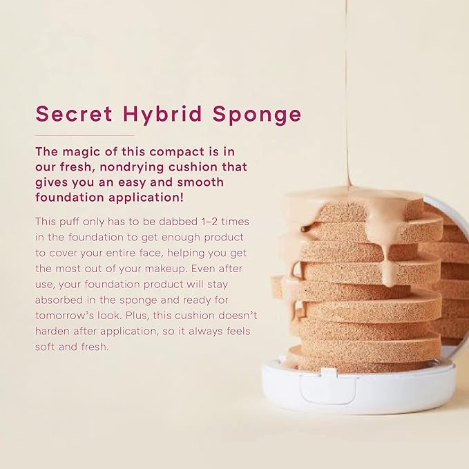 Missha Magic Cushion Moist Up No. 21 Light Beige for bright skin, Hydrating 3-in-1 Moisture Korean Cushion Foundation, Long-lasting, High Coverage, for All Skin Types