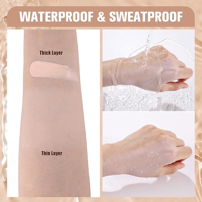 UCANBE Matte Liquid Foundation with Brush, Serum Foundation Face Makeup with Hyaluronic Acid, Medium to Full Coverage Waterproof Oil Control Longwear, for Mature Skin, Natural Ivory, 1 fl. oz.