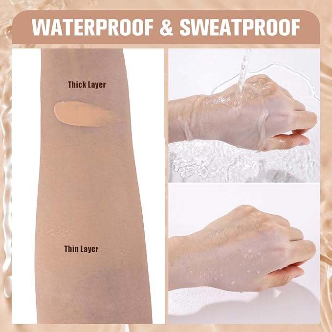 UCANBE Matte Liquid Foundation with Brush, Serum Foundation Face Makeup with Hyaluronic Acid, Medium to Full Coverage Waterproof Oil Control Longwear, for Mature Skin, Classic Ivory, 1 fl. oz.