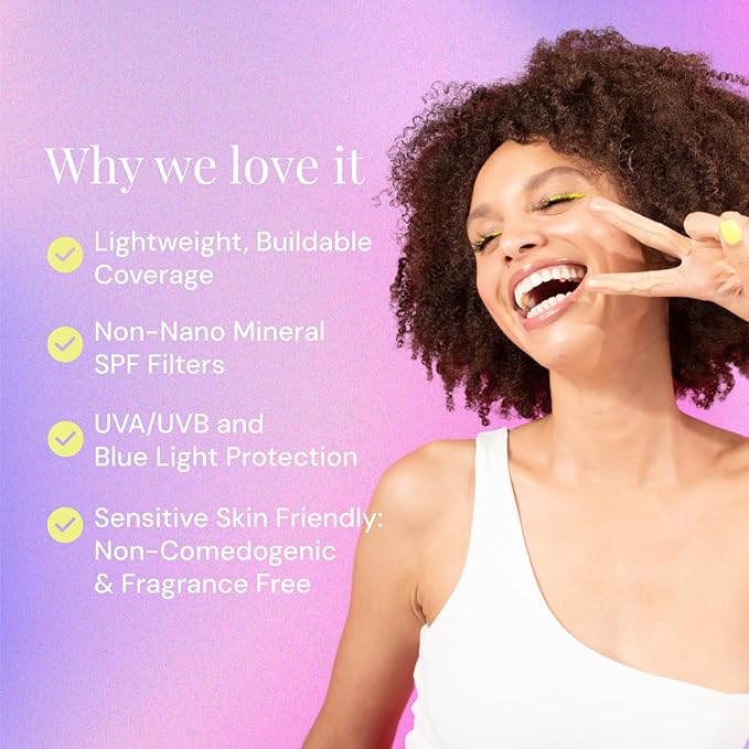 Naked Sundays BeautyScreen™ SPF 50 Mineral Peptide Foundation Tint – 2-in-1 Skin Tint & Mineral Sunscreen | Radiant, Buildable Coverage, Acne-Safe, Infused with Peptides (2 Fair Sand, 1.01 oz)