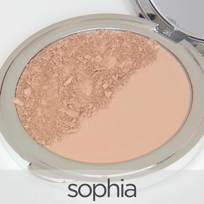 La Bella Donna Compressed Mineral Foundation - Face Powder Makeup Natural Looking Glowing Skin Wrinkle Defying Mattifying Finish Contour Makeup Long Lasting Full Coverage Sun Kissed Tan (Sophia)