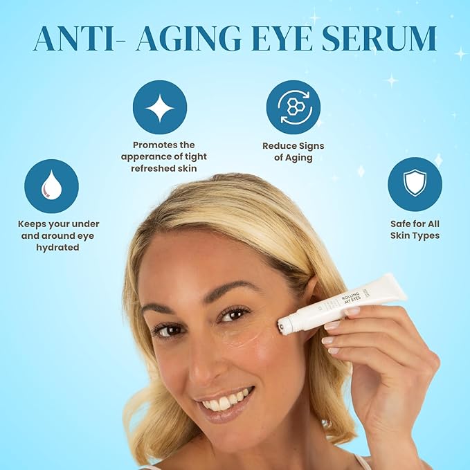 Miss Spa Eye Serum 5-in-1 Roll On Under Eye Cream, Helps De-puff and Brighten Under and Around Eyes, Anti-Aging Under Eye Roller Helps with Fine Lines and Dark Circles, Vitamin B3, Eye Bag Remover