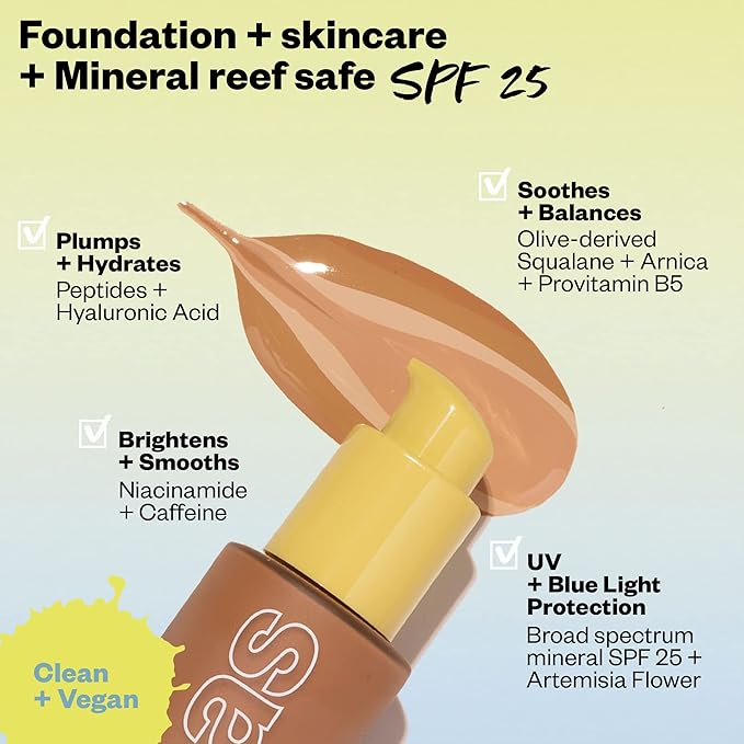 Kosas Revealer Skin-Improving Foundation with SPF 25 Protection - Hydrate, Brighten, Soothe, Plump, Protect Skin - Smoothing Texture, Natural Finish and Clean Formula - Light Neutral 140
