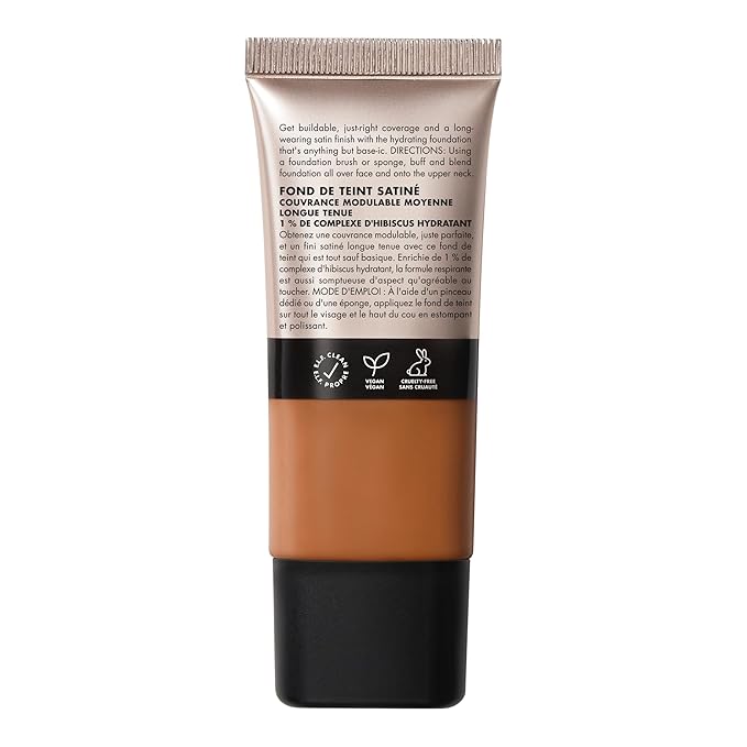 e.l.f. Soft Glam Foundation, Medium Coverage, Long-Lasting & Buildable Foundation For A Smooth, Satin Finish, Vegan & Cruelty-Free, 51 Deep Cool