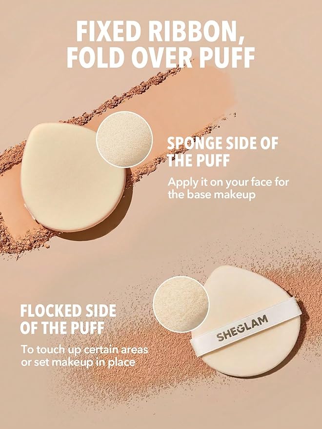 SHEGLAM SKin-Focus Full Coverage Powder Foundation Oil-Control Lightweight Face Pressed Powder Makeup-Warm Vanilla