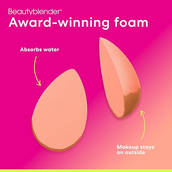 Beautyblender® | Papaya Beauty Blender Makeup Sponge, Super-Soft Foam Easily Blends Foundations, Powders & Creams, Made in USA, Reusable, Washable, Streak Free Application, Vegan, Cruelty Free