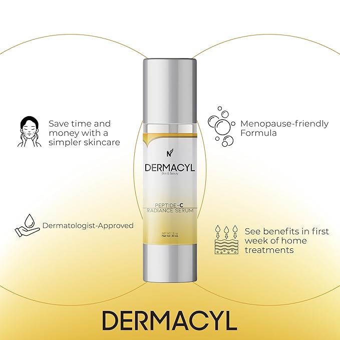 Peptide-C Radiance Serum - Anti-Aging Face Serum with Peptides, Vitamin C, Hyaluronic Acid - Hydrates, Firms, Smooths Wrinkles, 1 oz