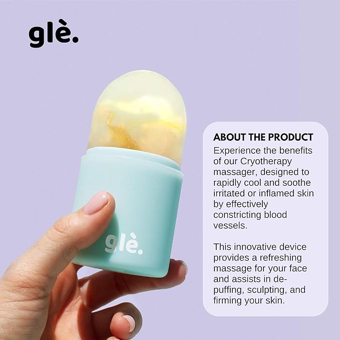 Cryotherapy Ice Massager Infused with Retinol - Cryo ICY Pops Face Massage Ice Roller | Cryotherapy Cooling Facial Ice Massager - for Face & Eyes