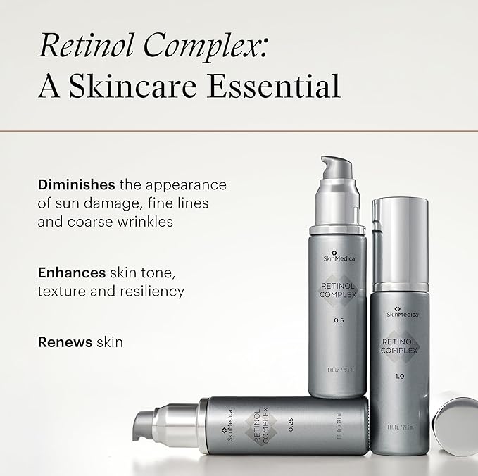 SkinMedica Retinol 0.25 Complex - Retinol Serum for Face, Age-Defying Advanced Retinol Cream That Renews Skin and Diminishes the Appearance of Fine Lines and Wrinkles, 1 Fl Oz