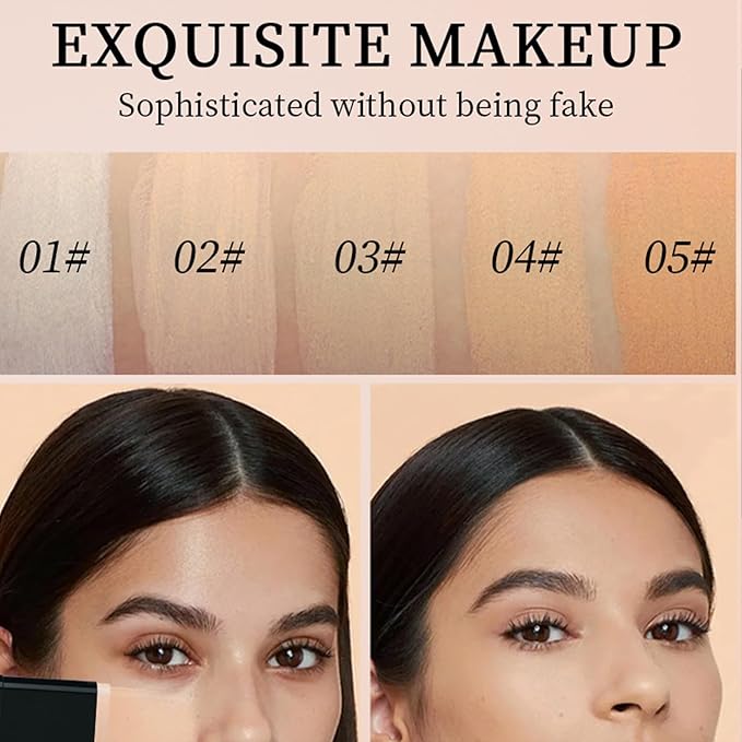 Long-Lasting Concealer Foundation Stick, Creamy Full Coverage, Hydrating Olive & Camellia Formula for Dark Circles & Blemishes, 2.09 oz (02#)