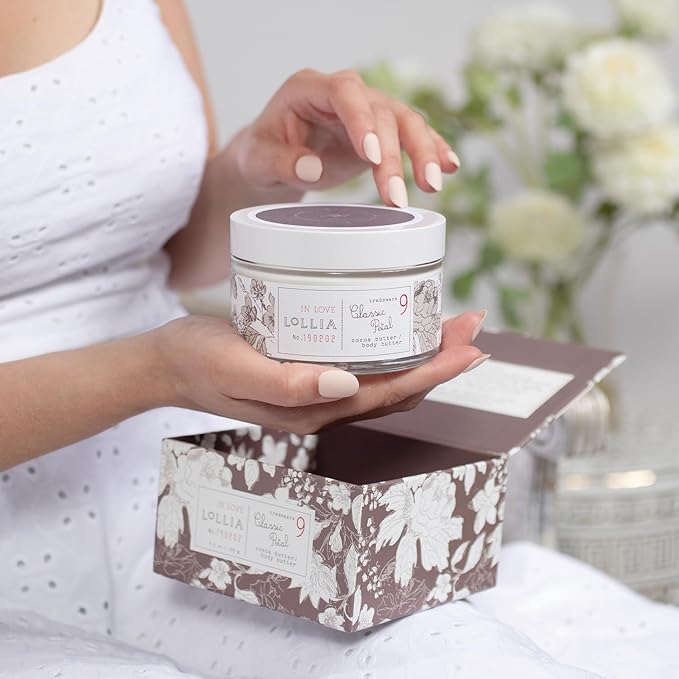 LOLLIA In Love Body Butter, 5.5 oz. - Classic Petal Fragrance - Shea Butter & Cocoa Butter, Body Lotion for Women, Hydrating & Smooth Body Moisturizer