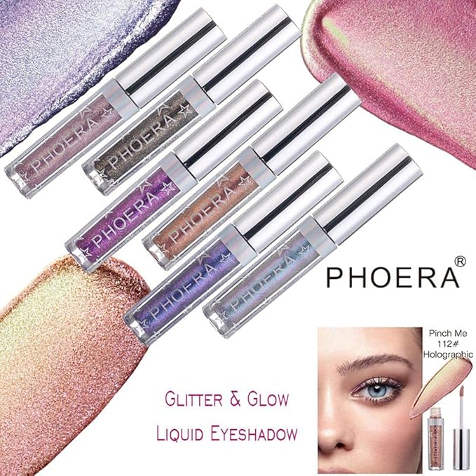 Glitter Eyeshadow，Makeup For Eyes Liquid Shimmer Sparkle Glow Light Colors Pencil Stick Shiny Long Lasting Waterproof Shining Eye Shadow Sets Metallic Pigments Metals Gloss Sparkling Pen Kit (A103)