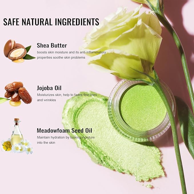 Oulac Cream Eyeshadow-Sombra de Ojos Highly Pigmented Natural Eyeshadow Waterproof&Long Lasting with Moisturizing Formula, Shimmer Glitter Eye Makeup Large Capacity. 6g.(21)