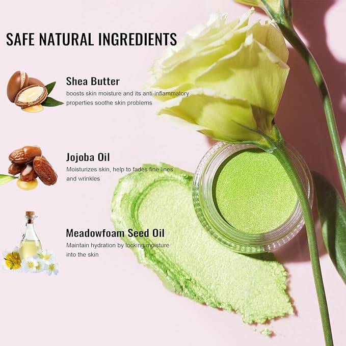 Oulac Shimmer Cream Eyeshadow also for Highlighter Blendable Eye Shadow Waterproof&Long Lasting with Moisturizing Formula Soft Shimmer Eye Make-up,Vegan & Cruelty-Free,6g P06