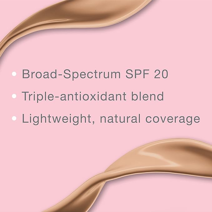 Neutrogena Healthy Skin Liquid Makeup Foundation, Broad Spectrum SPF 20 Sunscreen, Lightweight & Flawless Coverage Foundation with Antioxidant Vitamin E & Feverfew, 105 Caramel, 1 fl. oz