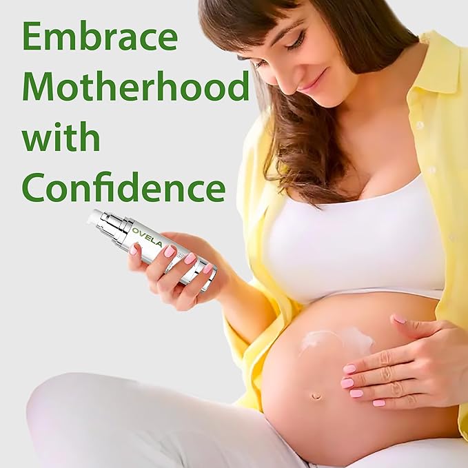 Abera Ovela Maternity Stretch Mark Cream for Pregnancy and Weight Fluctuations, Stretch Mark Treatment Pregnancy Must Haves, Deep Stretch Mark Removal, All Skin Types, 1.69 fl oz, Set of 3