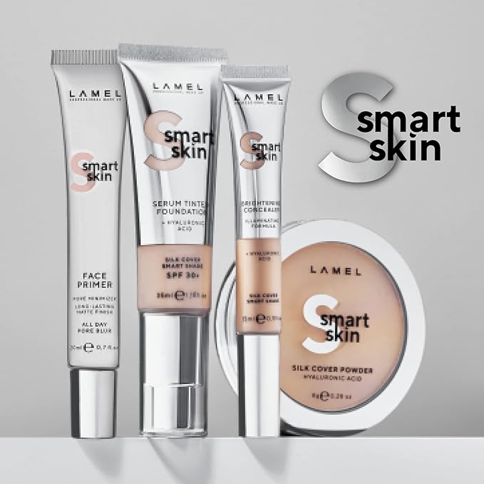 LAMEL Smartskin Serum Tinted Foundation - Hydrating & Nourishing - Hypoallergenic & Skin-Caring - Color Correcting - Anti-Aging Formula with Hyaluronic Acid, 404-1,18 fl.oz