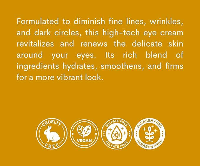 ANTHOLOGY Super Youth Eye Cream for Wrinkles & Dark Circles | Anti-aging Under Eye Cream with Peptides, Organic Aloe Vera & Vitamin C | Daily Use Intense Hydration | 0.5 fl oz 15 ml