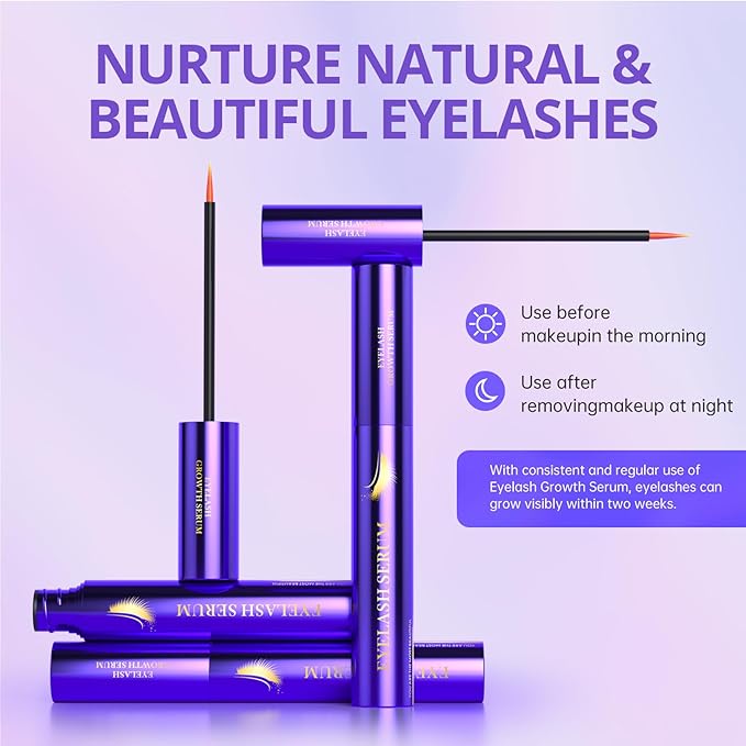 Lash Serum - 8ml Rapid Eyelash Growth Serum for Thickness, Stronger, Healthier Lashes & Brows - Vegan & Cruelty-Free