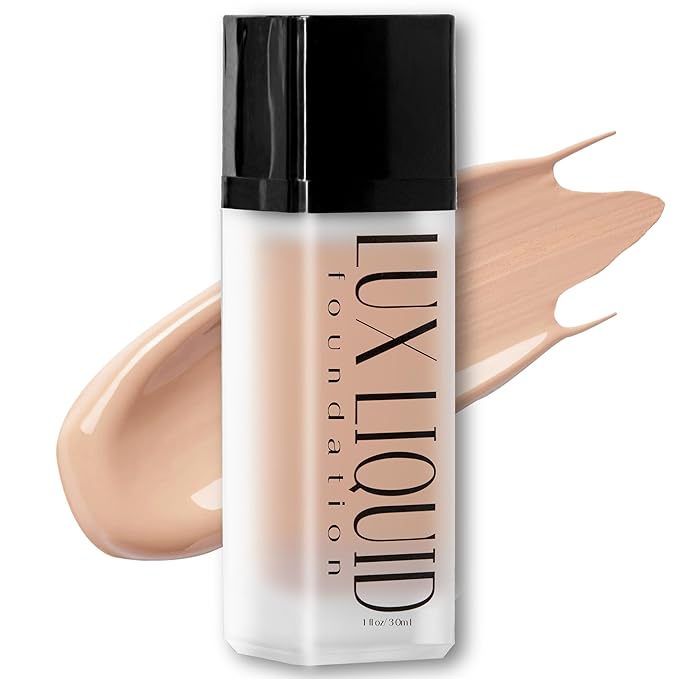 Organic Aloe-Based LUX Liquid Foundation, Natural Vegan Gluten-Free Made in USA, Nutmeg