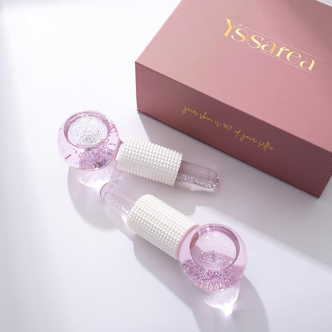 Yssarea Ice Globes for Facials - Freezer Safe | Highly Effective Facial Globes for Daily Beauty Routines | Tighten Skin | Reduce Puffiness | Enhance Circulation and Complexion