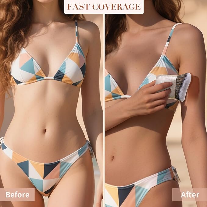 docolor Self Tanner Brush Body Makeup Brush for Flawless Face and Body Makeup, Sunless Tanner Blending Brush Body Brush for Self Tanner, Bronzer, Foundation, Vegan & Cruelty Free