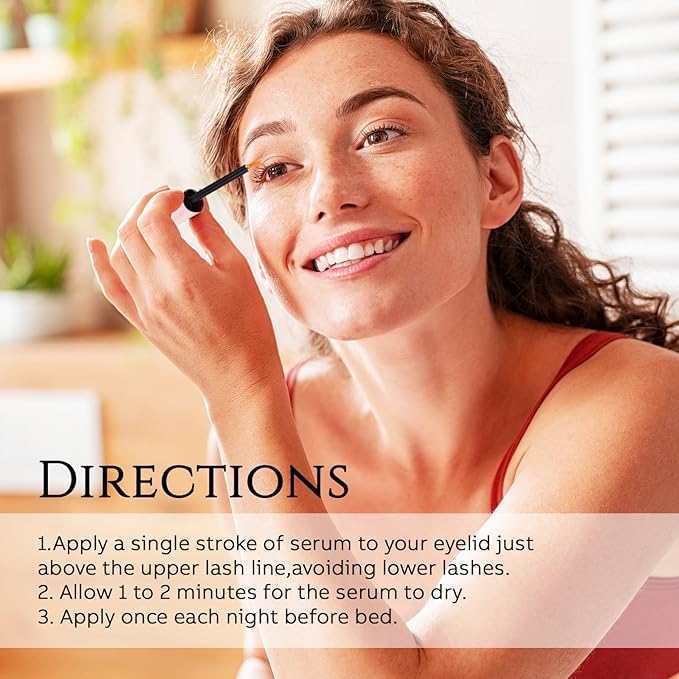 Eyelash Growth Serum, Eyelash Serum to Grow Lashes, Brow Growth Serum for Longer, Thicker and Stronger Lashes and Brows 5ml