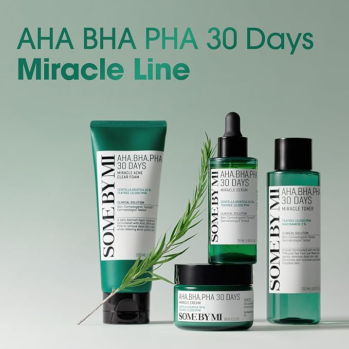SOME BY MI AHA BHA PHA 30 Days Miracle Toner – 5.07oz, 150ml – Korean Salicylic Acid Exfoliating Face Toner for All Skin Types – Daily Pore Care & Oil Control with 2% Niacinamide – Korean Skin Care