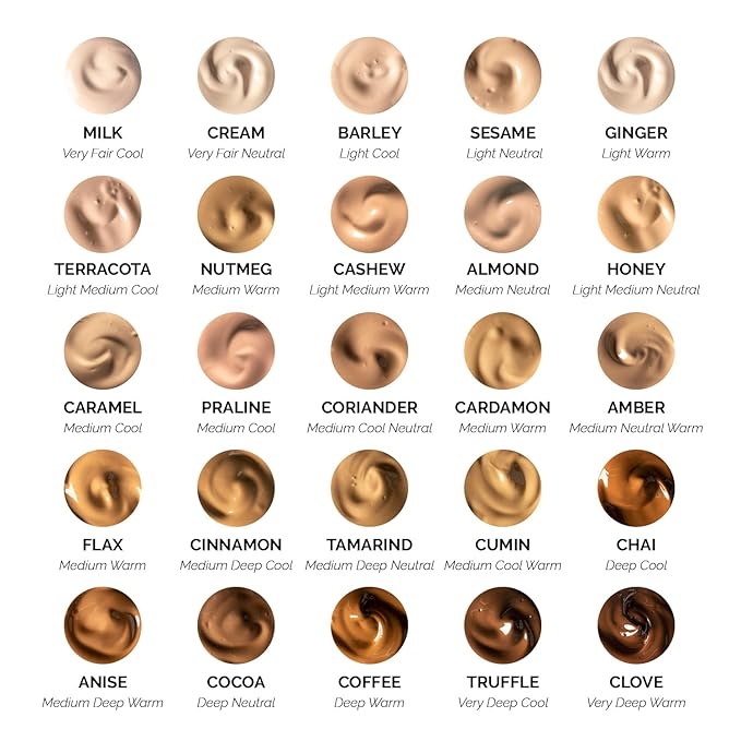 OFIR Skin Satin Medium Coverage Foundation | Lightweight Foundation Makeup with Vegan Formula | Blue Light Protection & Non-Creasing for Long-Lasting Wear | 1 FL OZ (Almond - Medium Neutral)