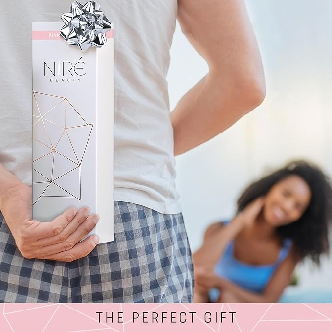 Niré Beauty 15piece Award Winning Pink Makeup Brushes: Pink Makeup Brush Set with Case, Makeup Sponge, Brush Cleaner, Guide, Gift Box