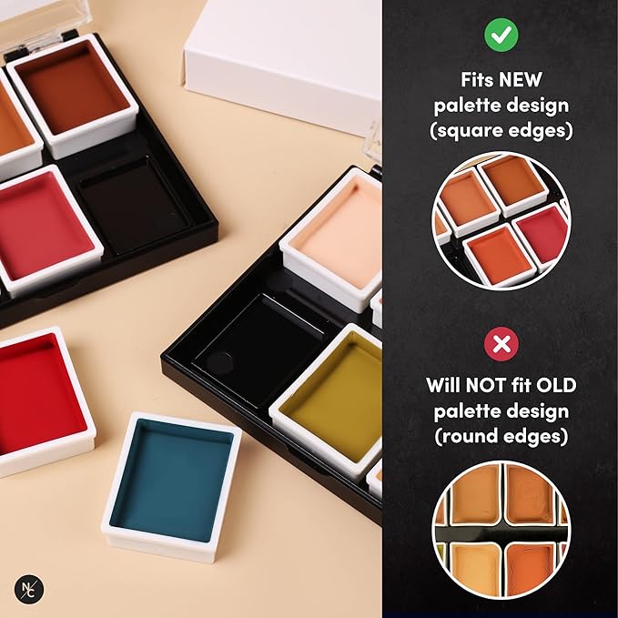 Alcohol Palette Refill Pans - Skin Tones - Cool Tone