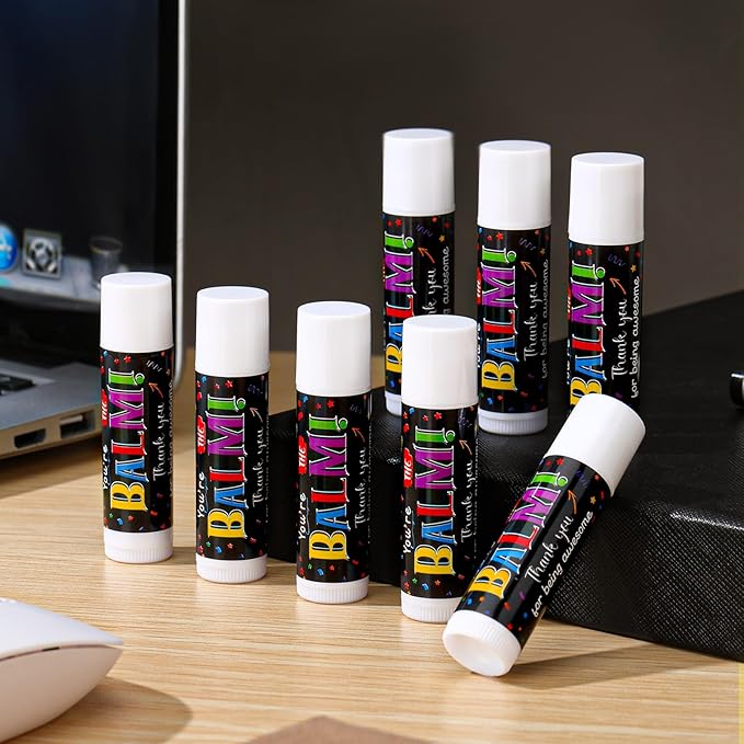 50 Pack Employee Team Appreciation Gifts Bulk Lip Balms Thank You Gifts Inspirational Gifts Party Supplies Christmas Volunteer Gifts for Women Men Staff Coworkers Teachers Nurses