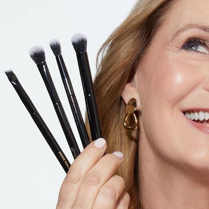 LAURA GELLER NEW YORK Shadow Skills Eyeshadow Professional Vegan Makeup Brush Set | Apply Eyeshadow & More - Pack of 4