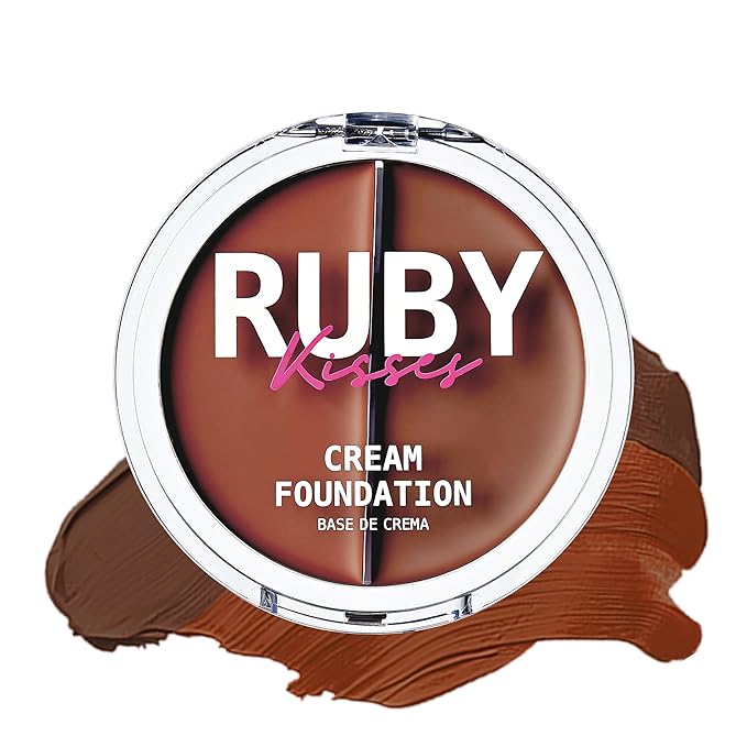 Ruby Kisses 3D Face Creator Cream Foundation & Concealer, 12 Hours Long Lasting, Medium to Full Coverage, Non-Greasy, Ideal for Makeup & Contour Palette (Level 13)