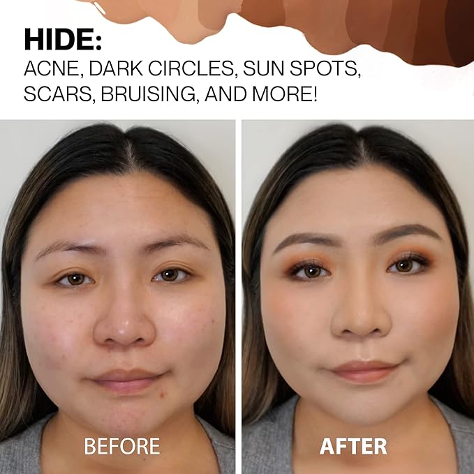 HIDE PREMIUM Liquid Foundation, Multi-Use Waterproof Foundation, Medium/Full Coverage Foundation, Shades for All Skin Types (See Shade Finder), Nude, 1 fl oz