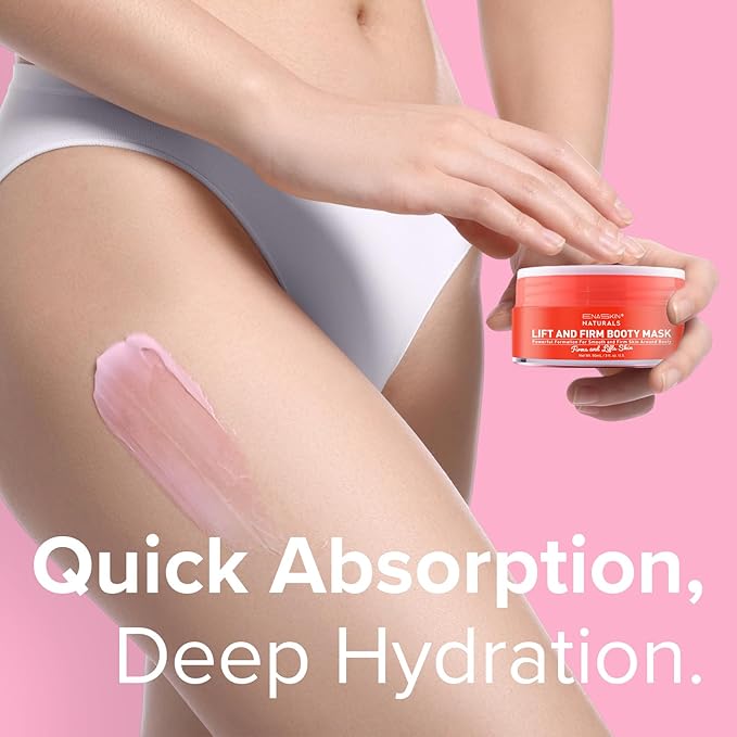 Enaskin Naturals Anti Cellulite Cream: Skin Firming and Tightening Lotion for Booty, Legs & Belly - Lifting Body Mask for Women Loose Skin, Lift & Firm Moisturizing Bum Bum Care