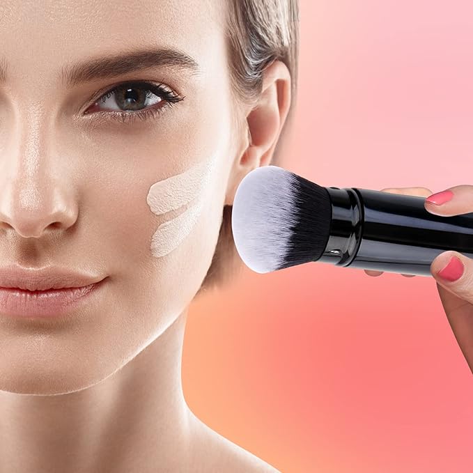 UNIMEIX Makeup Brush Sunscreen Applicator Retractable Kabuki Blush Brush Foundation Brush for Liquid Makeup, Bronzer, Cream or Powder
