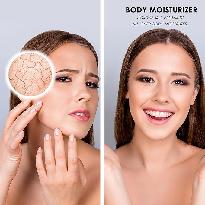 Soapeauty Golden Jojoba Oil | 100% Pure & Natural | Unrefined, Cold Pressed, Hexane Free | Moisturizing Oil for Skin, Face, Hair & Nails | 48 fl oz