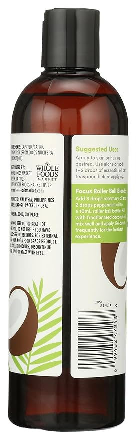 365 by Whole Foods Market, Moisturizing Fractionated Coconut Oil, Skin & Hair Care, 16 Fl Oz