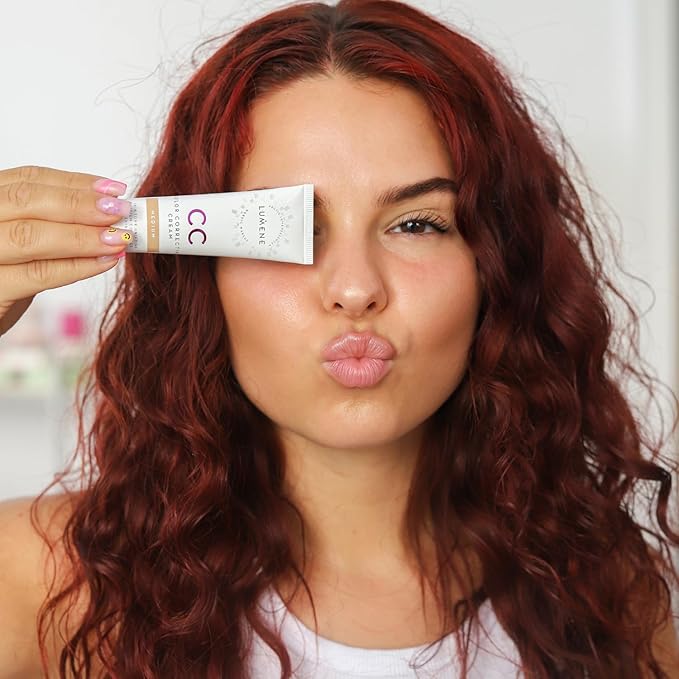 Lumene Color Correcting CC Cream - Lightweight Foundation - Medium Coverage - Redness Reducing Face Makeup for a Glowing Complexion - Vegan Formula + Suitable for All Skin Types - Rich (1 fl oz)