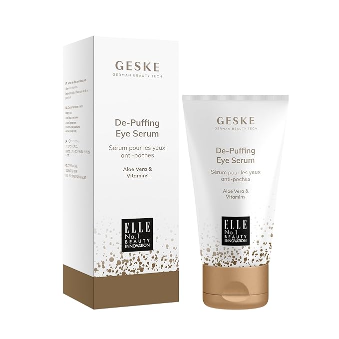 De-Puffing Eye Serum | For Dark Circles & Swollen Eyes | with Aloe Vera | Hydrating & Moisturizing | Smooths the Eye Area | Vegan | No Animal Testing | Complements GESKE SmartAppGuided™ Devices