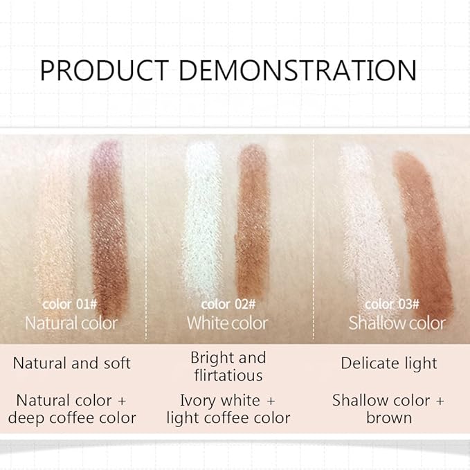 BIOAQUA Play 109 Face Stick Contour Duo 2 in 1 Highlighter Pencil (#02 IVORY WHITE / LIGHT COFFEE)