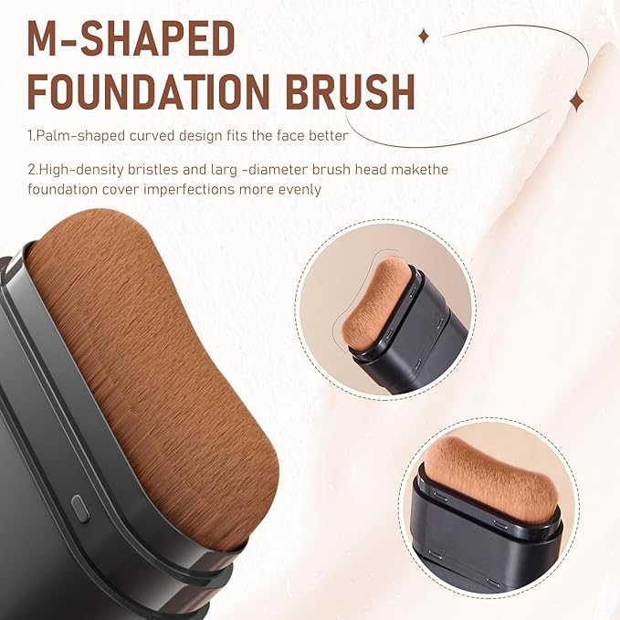 2PCS Long-Lasting Concealer Foundation Stick, Creamy Full Coverage, Hydrating Olive & Camellia Formula for Dark Circles (01 ivory)