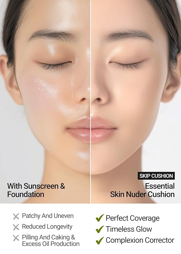 [JUNGSAEMMOOL OFFICIAL] Essential Skin Nuder Cushion (07 Medium) | Refill not Included | Natural Finish | SPF50 Broad Spectrum | Foundation Makeup | Korean Makeup Artist Brand