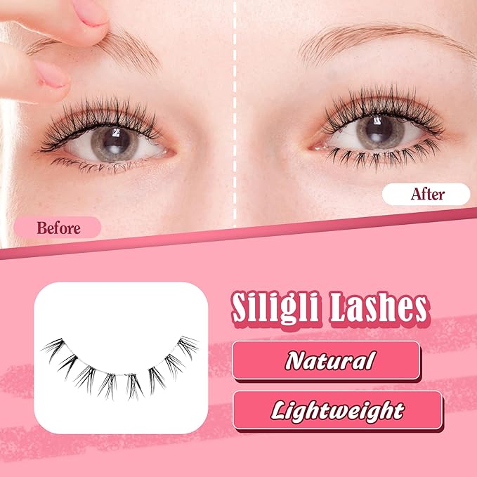 Lashes Natural Bottom Lashes 9mm Lower Strip Lashes Extention False Eyelashes Natural Look Wispy Bottom Eyelashes Fake Lashes Pack 7 Pairs