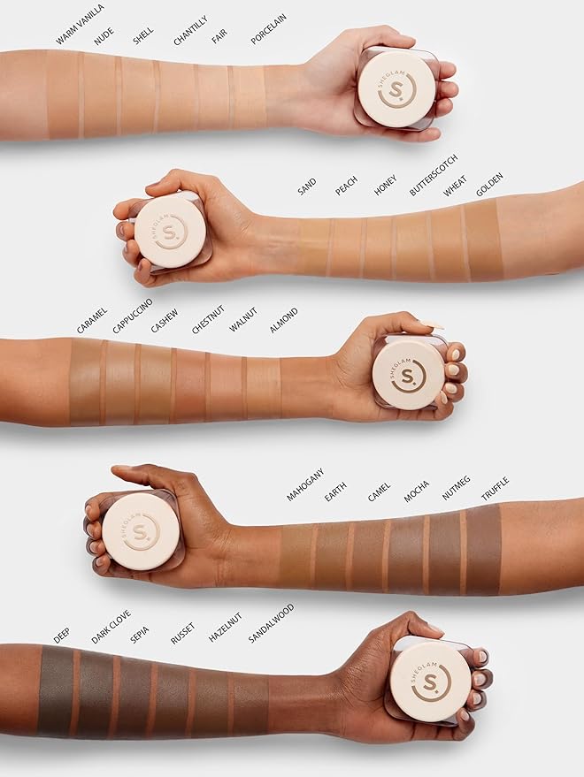 SHEGLAM Hydrating Cream Full Coverage Foundation Balm Long Lasting Concealer Face Foundation for Dry Skin - Wheat