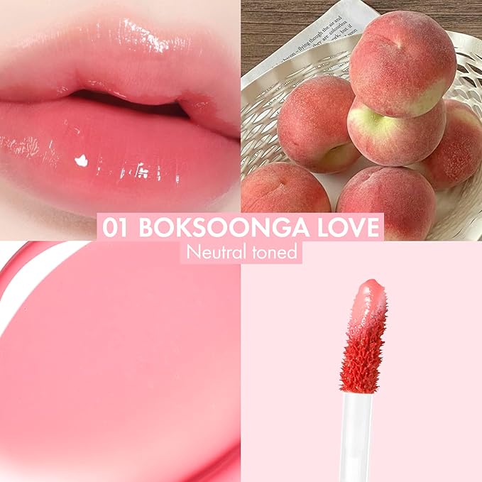 Amuse SEOUL BEBE TINT - 01 BOKSOONGA LOVE | 24-hour Long-lasting Lip Stain, Plumping, Hydrating, Moisturizing, No Peel Off, Lip Care, Treatment, Non Sticky, Korean Lip Tint for Dry Lips