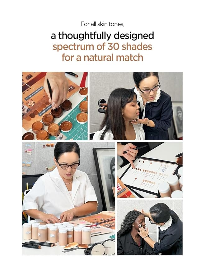 JUNG SAEM MOOL Essential Skin Nuder Cushion 32N Walnut 0.49 Fl Oz, No Refill, Natural Radiant Finish Cushion Foundation with Buildable Coverage, Lightweight Texture, Korean Foundation Makeup