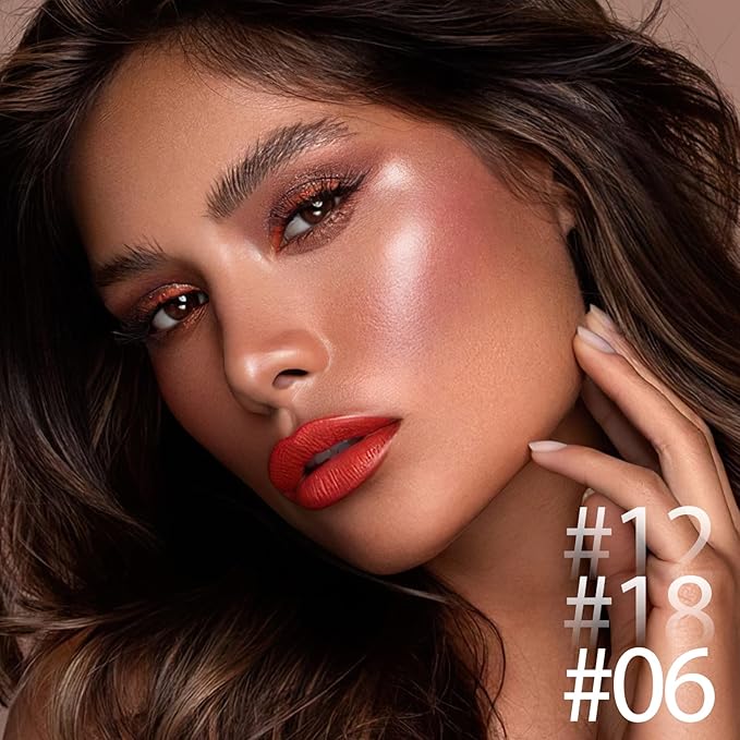 3 Pcs MEDIUM-DEEP Contour Stick Set,Cream Blush & Highlighter Bronzer Pen,Long Lasting & Smooth Natural Face Contouring Illuminator,Professional Makeup Kit for All Skin